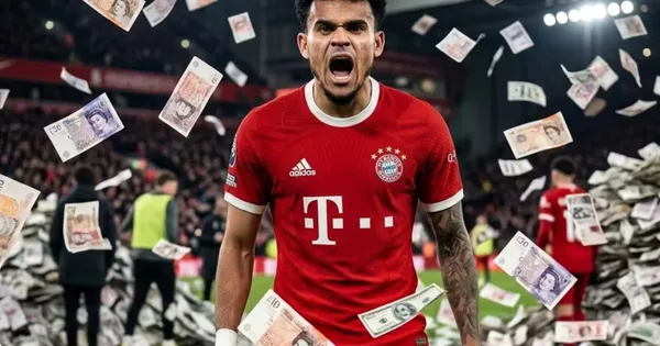 El valor que recibe Luis Díaz en el Bayern, barato para su nivel