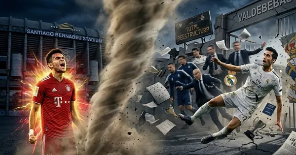 Luis Díaz los destrosó, 8 jugadores se van y se quedarían sin DT, el plan de Florentino Pérez tras caer ante el Bayern de Lucho