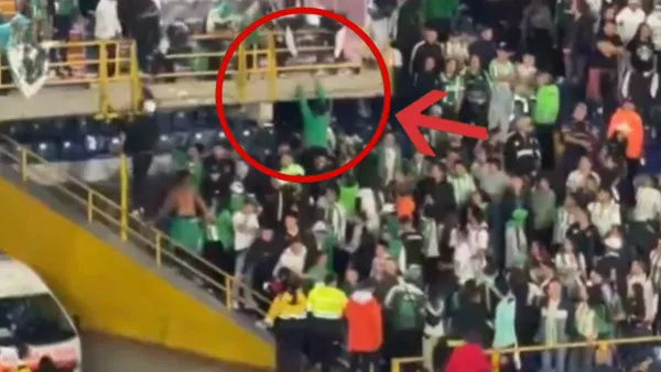 Disturbios dentro de la mism hinchada de Nacional en el partido ante Santa Fe