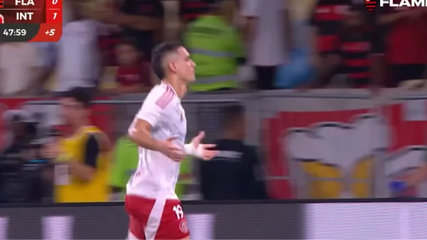 Gol de Rafael Santos Borré con el Internacional de Porto Alegre - Captura de pantalla