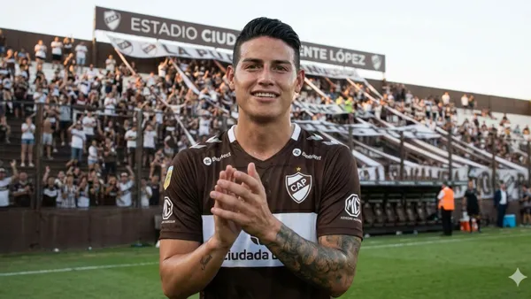 James Rodríguez sería una posibilidad para Platense en 2026 - Imagen creada con IA