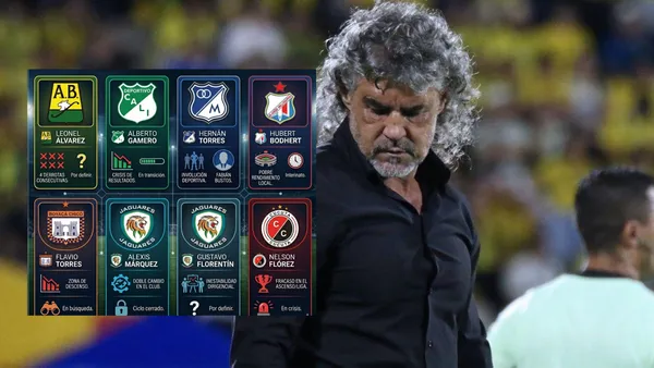 Leonel Álvarez y los 8 técnicos despedidos del fútbol colombiano en el 2026