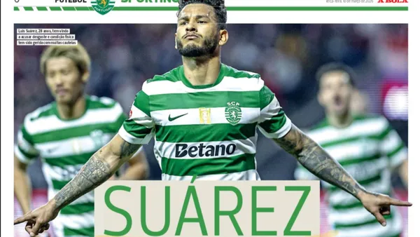 Luis Suárez abre todos los diarios portugueses