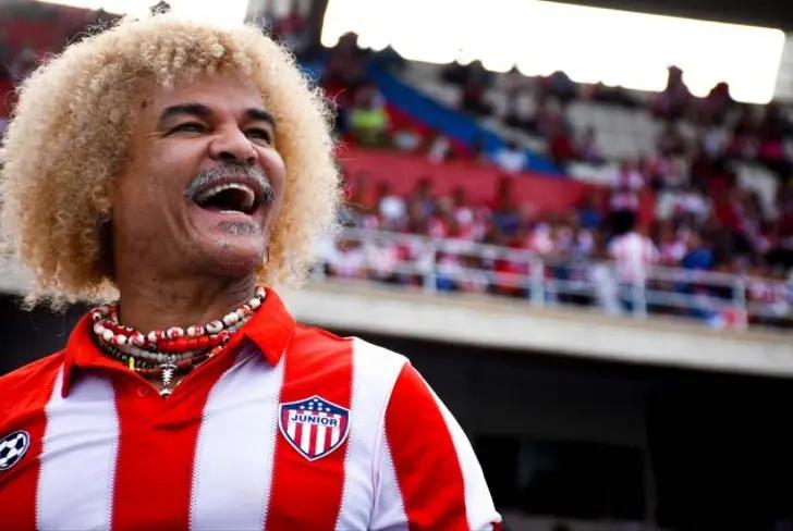 Carlos Valderrama, de paso entre 1995 y 1997 en el Junior de Barranquilla. Foto: El Heraldo