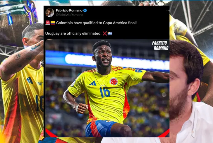 Reacción de&nbsp;Fabrizio Romano con la Selección de Colombia