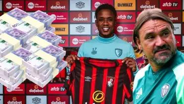 Bournemouth pagó millones por Luis Sinisterra y lo que dijo el DT Farke de Leeds (Foto tomada El Espectador - Yorkshire Post)