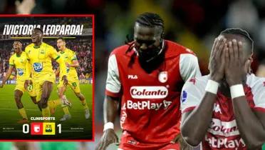 Bucaramanga los humilló y lo que dijo Hugo Rodallega por los troncos en Santa Fe