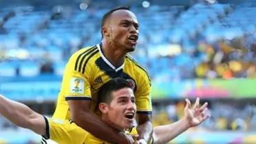 Camilo Zúñiga y James Rodríguez en la Selección Colombia