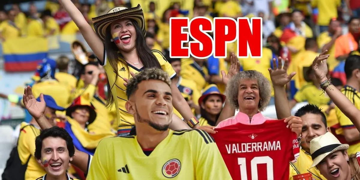 Destacada figura de ESPN está de visita en Colombia y no paró en elogios con Carlos Valderrama y Luis Díaz.