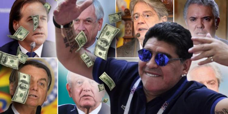 El presidente de un país al que Maradona le robó $500 mil dólares 