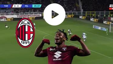 Duván Zapata celebrando un gol con el Torino