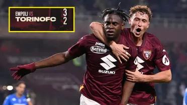 Duván Zapata en Torino vs Empoli  