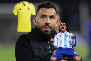 El ex jugador Carlos Tévez ahora como entrenador de Independiente le llevaría competencia a un jugador colombiano.