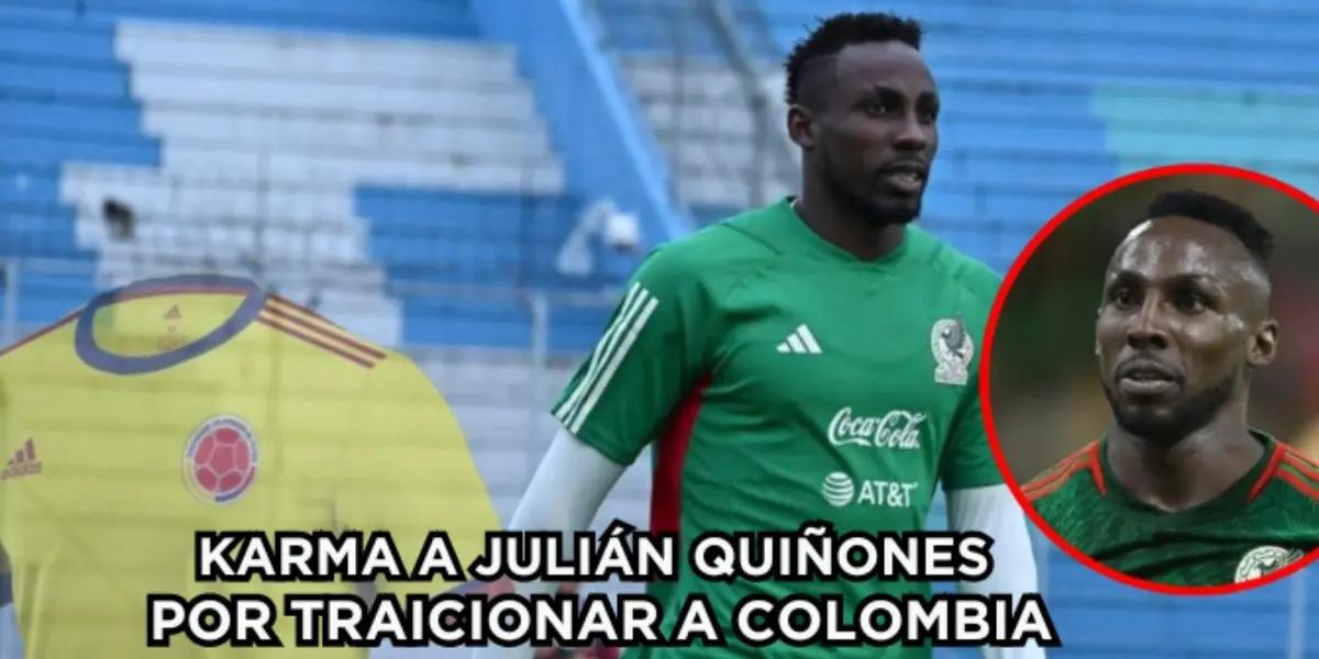 El jugador decidió rechazar a Colombia para vestir la camiseta de la selección de México donde le llegó el karma 