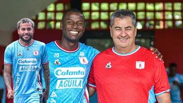 El Polilla Da Silva junto a Adrián Ramos en el América de Cali