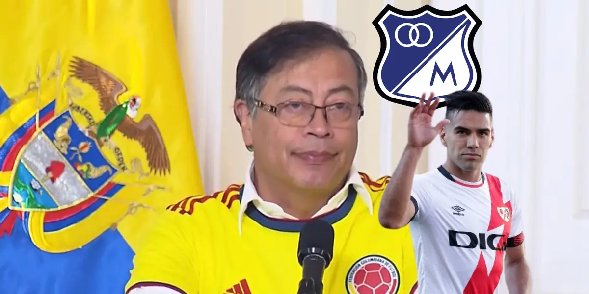 El Presidente Gustavo Petro con la camiseta de la Selección Colombia