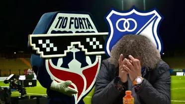 Fortaleza vs Millonarios Foto: X, El Tiempo y Escudoteca