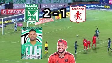 Foto: Captura de pantalla Win Sports / América de Cali Twitter / Atlético Nacional Twitter