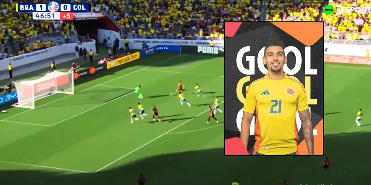 Gol de Daniel Muñoz para que Colombia empate 1 a 1 contra la Selección Brasil 