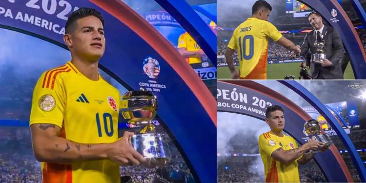 Lo que hizo James Rodríguez con la medalla de segundo lugar de la Copa América