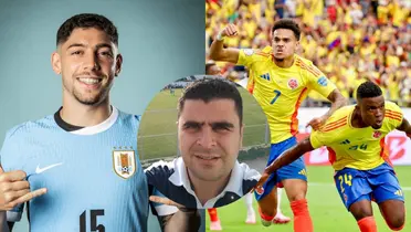 Foto: FCF Twitter / Selección Uruguay Twitter / Juan Felipe Cadavid Facebook Fan Page