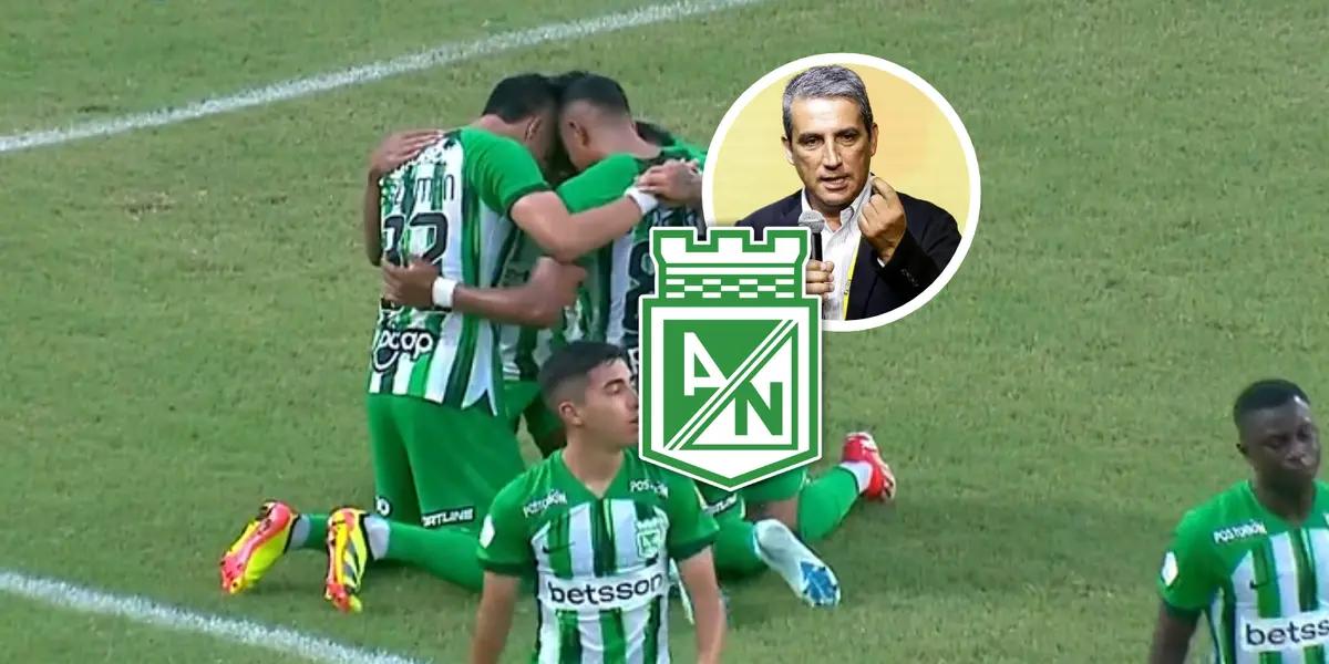 Jaguares de Córdoba vs Atlético Nacional Foto: Captura de Win Sports y Escudoteca