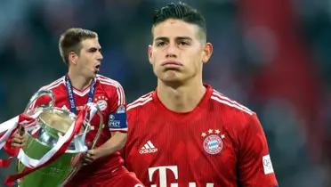 James Rodríguez durante su paso por el Bayern Múnich de Alemania. FOTO: Goal 