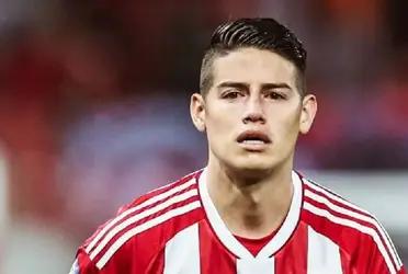 James Rodríguez juega en el Olympiacos de Grecia y está en dudas su futuro con ese club.