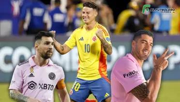 James Rodríguez, Lionel Messi y Luis Suarez Foto: Marca, Inter Miami CF y AFP