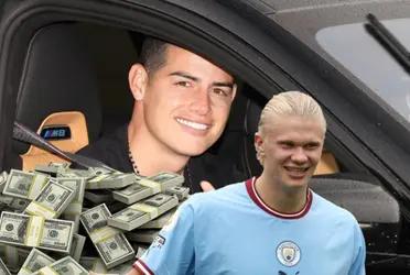 James Rodríguez y Erling Haaland tienen nuevos y lujosos autos.