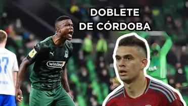 Jhon Córdoba no para de hacer goles en la Liga Premier de Rusia