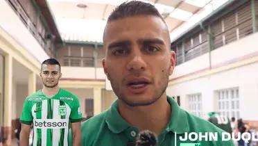 Jhon Duque en la actividad social de Atlético Nacional