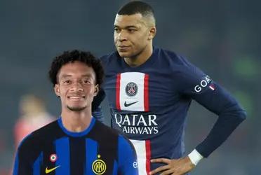 Juan Guillermo Cuadrado jugó contra el PSG de Kylian Mbappé.