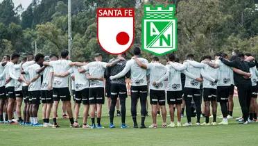 Jugadores de Atlético Nacional en los entrenamientos. Foto tomada de Twitter Nacional. 