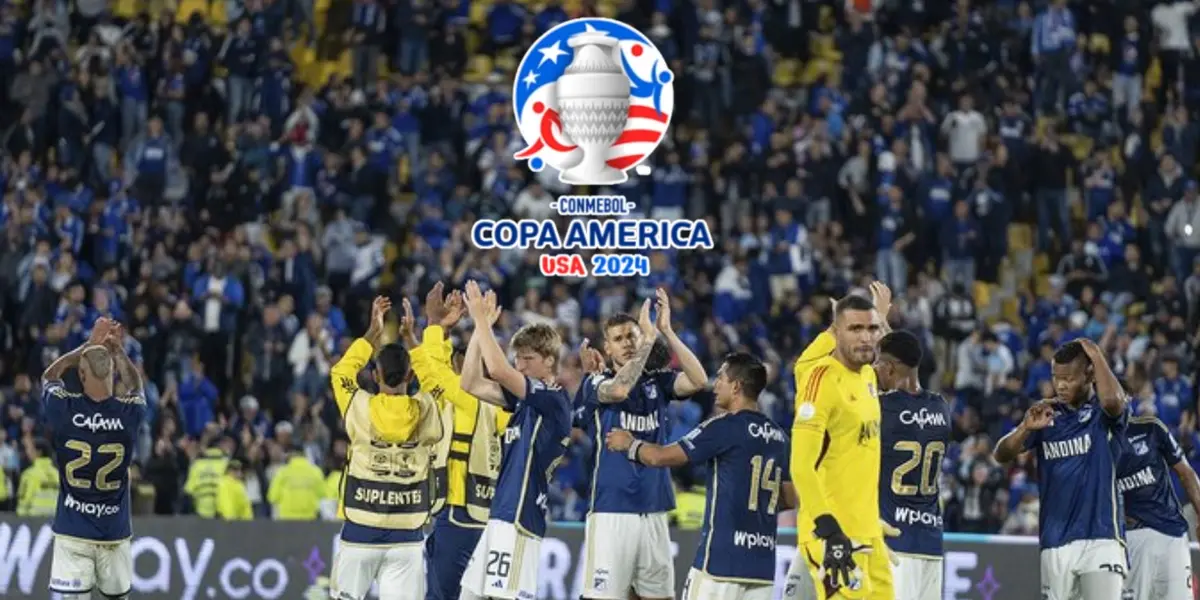 Jugadores de Millonarios FC tras ganarle al Deportivo Pereira
