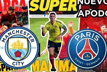 La prensa de España reaccionó al saber lo que querían el PSG y el Manchester City con James Rodríguez.