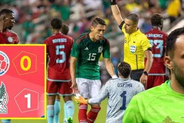 La selección Colombia está arrugando 1-0 ante México en un partido amistoso que se juega en Estados Unidos  