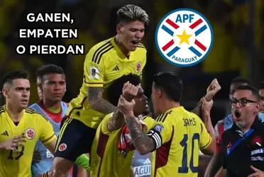 La Selección Colombia jugará contra la Selección Paraguay.