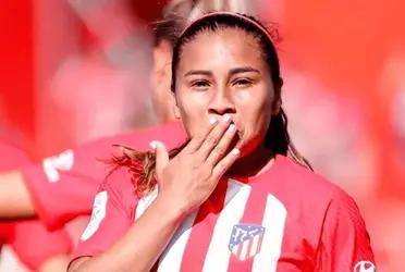 Leicy Santos volvió a tener una destacada presentación con la camiseta del Atlético de Madrid. 