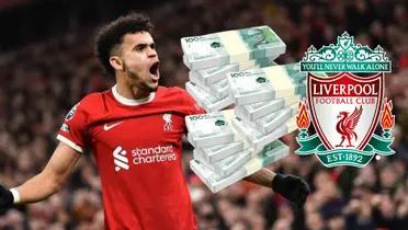 Luis Díaz jugador del Liverpool de Inglaterra y uno de los que menos dinero gana