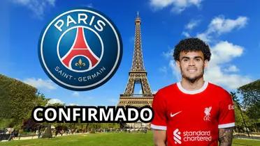 Luis Díaz y el PSG son noticia. Foto de Díaz tomada de Liverpool Web Site y Francia de CNN en Español. 