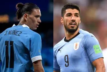 Luis Suárez y Darwin Núñez no tuvieron un buen acoplamiento como delanteros en la Selección Uruguay.