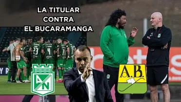   Nacional jugará contra el Atlético Bucaramanga. Foto de Dudamel tomada de Infobae y fotos de Nacional de Twitter @nacionaloficial