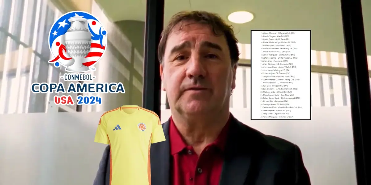 Néstor Lorenzo anunciando la convocatoria de la Selección Colombia