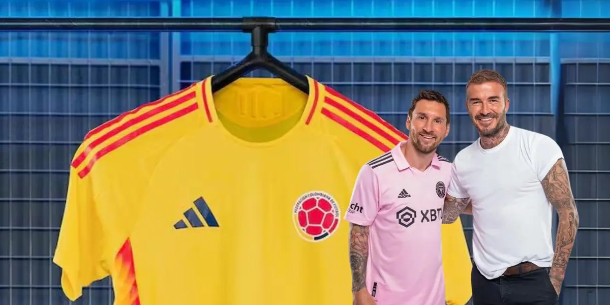 Nueva camiseta de la Selección Colombia colgada, Lionel Messi y David Beckham