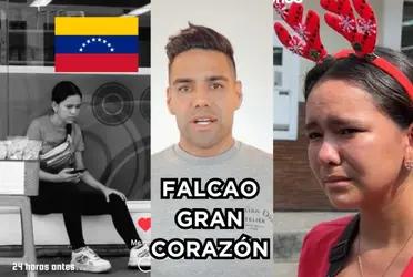 Radamel Falcao ayudó a un joven de Venezuela que la estaba pasando muy mal en este momento.