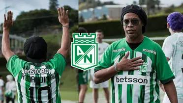 Ronaldinho con la camiseta de Atlético Nacional 