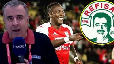 Santa Fe se bailó al Cali y lo que pide Refisal Bonnet para el crack Rodallega (Foto tomada de Infobae, Las 2 Orillas)