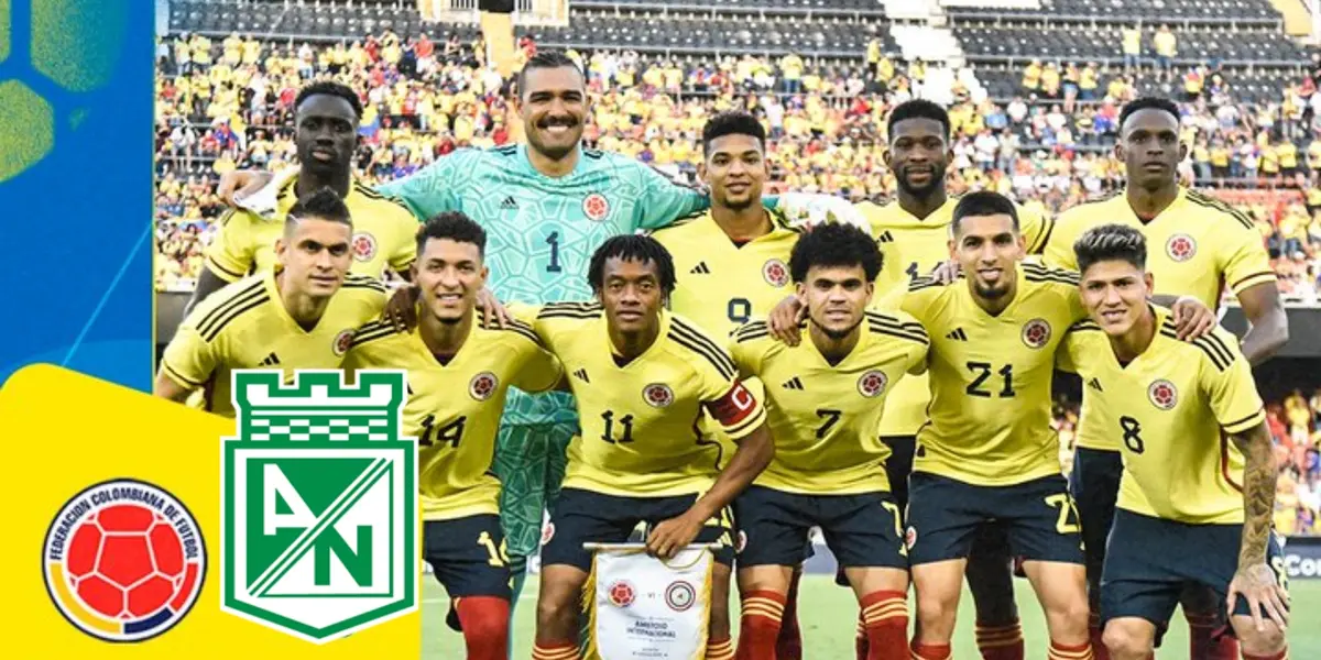 Selección Colombia y el escudo de Atlético Nacional
