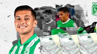 Yeison Guzmán con la camiseta de Atlético Nacional